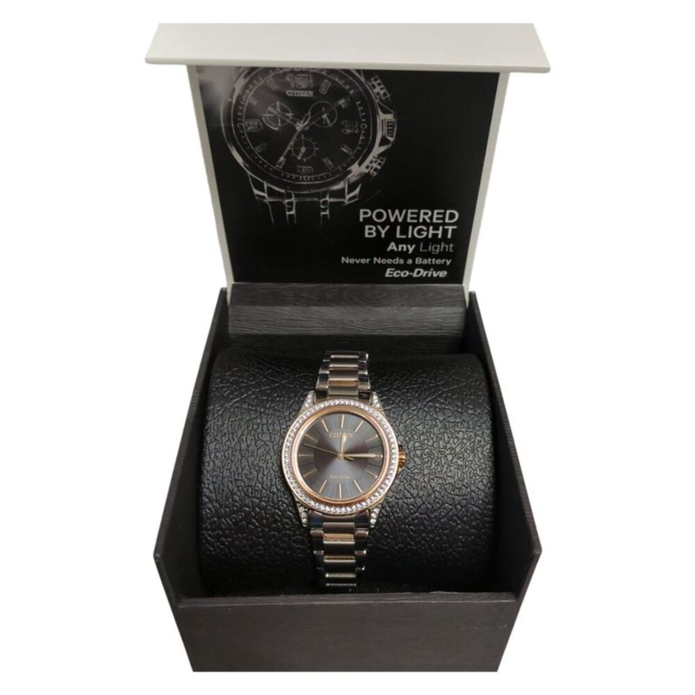 Citizen Women's Eco-Drive Crystal Accented Stainless Steel Watch, EM0946-58E